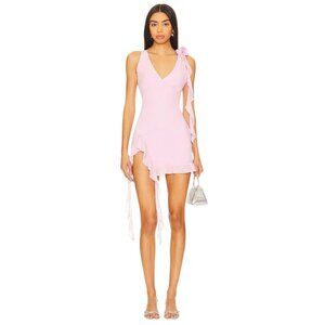 MORE TO COME Myla Mini Dress in Lavender Small New Womens Ruffle Flower